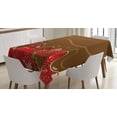thumbnail image 1 of Ambesonne Strawberry Tablecloth Rectangular Table Cover, Strawberries Chocolate, 60"x90", Brown Red, 1 of 4