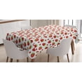 thumbnail image 1 of Ambesonne Strawberry Tablecloth Rectangular Table Cover, Tasty Strawberries, 60"x84", Lime Green Vermilion, 1 of 4