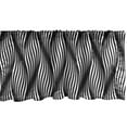 thumbnail image 1 of Ambesonne Stripe Valance Pack of 2, Modern Swirling Effect Lines, 54"X12", Charcoal Grey White, 1 of 4