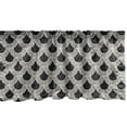 thumbnail image 1 of Ambesonne Stripe Window Valance, Retro Overlap Nested Circles, 42" x 18", Charcoal Grey Eggshell, 1 of 3