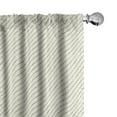 thumbnail image 1 of Ambesonne Striped Window Curtains, Geometric and Modern, Each 28" W x 84" L, White and Yellow, 1 of 4