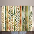 thumbnail image 1 of Ambesonne Striped Curtains 2 Panel Set, Modern Leafy Jungle Lines, 108" x 96", Green Khaki Cinnamon, 1 of 2