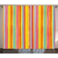 thumbnail image 1 of Ambesonne Striped Curtains 2 Panel Set, Vertical Colorful Lines, 108" x 90", Multicolor, 1 of 3