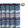 thumbnail image 1 of Ambesonne Striped Curtains, Dots and Snoflakes, Pair of 28"x63", Multicolor, 1 of 5