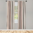 thumbnail image 1 of Ambesonne Striped Curtains, Geometric Abstract Vintage, Pair of 28"x84", Camel, 1 of 2