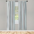thumbnail image 1 of Ambesonne Striped Curtains, Geometric Abstract Vintage, Pair of 28"x95", Pale Teal, 1 of 2
