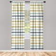 thumbnail image 1 of Ambesonne Striped Curtains, Geometric Brush Style Print, Pair of 28"x95", Pastel Yellow, 1 of 2