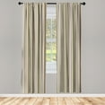 thumbnail image 1 of Ambesonne Striped Curtains, Print of Colorful Stripes, Pair of 28"x84", Dark Khaki, 1 of 2