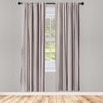 thumbnail image 1 of Ambesonne Striped Curtains, Print of Colorful Stripes, Pair of 28"x84", Pearl Rose, 1 of 2