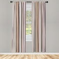 thumbnail image 1 of Ambesonne Striped Curtains, Print of Colorful Stripes, Pair of 28"x95", Maroon White, 1 of 2
