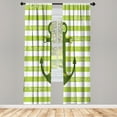 thumbnail image 1 of Ambesonne Striped Curtains, Ship Anchor Chain Marine, Pair of 28"x84", Apple Green, 1 of 2