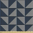 thumbnail image 1 of Ambesonne Striped Fabric by the Yard Upholstery, Triangle Rhombus Shapes, 1 Yard, Dark Blue Black White, 1 of 4