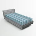 thumbnail image 1 of Ambesonne Striped Fitted Sheet 2 Pcs Set, Blue Purple Geometric, Twin, Multicolor, 1 of 3