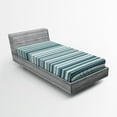 thumbnail image 1 of Ambesonne Striped Fitted Sheet, Abstract Narrow Band, Twin XL Size, Teal Blue, 1 of 2