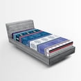 thumbnail image 1 of Ambesonne Striped Fitted Sheet, Dots and Snoflakes, Twin Size, Multicolor, 1 of 2