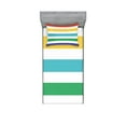 thumbnail image 1 of Ambesonne Striped Fitted Sheet & Pillow Sham Set, Rainbow Pattern, Twin, Multicolor, 1 of 2