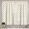 thumbnail image 1 of Ambesonne Striped Kitchen Curtains, Geometric and Modern, 55"x39", White and Yellow, 1 of 3