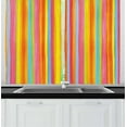 thumbnail image 1 of Ambesonne Striped Kitchen Curtains, Vertical Colorful Lines, 55"x39", Multicolor, 1 of 2