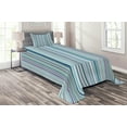 thumbnail image 1 of Ambesonne Striped Quilted Coverlet 2 Pcs, Blue Purple Geometric, Twin Size, Multicolor, 1 of 2