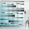 thumbnail image 1 of Ambesonne Striped Shower Curtain, Abstract Lines Sci Fi, 69"Wx84"L, Sky Blue Grey, 1 of 5