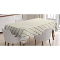 thumbnail image 1 of Ambesonne Striped Tablecloth Rectangular Table Cover, Geometric and Modern, 60"x84", White and Yellow, 1 of 4