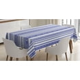 thumbnail image 1 of Ambesonne Striped Tablecloth Rectangular Table Cover, Nautical Anchor, 60"x84", Lilac Purple, 1 of 3