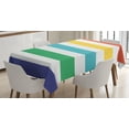 thumbnail image 1 of Ambesonne Striped Tablecloth Rectangular Table Cover, Rainbow Pattern, 52"x70", Multicolor, 1 of 4