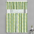 thumbnail image 1 of Ambesonne Striped Valance & Curtain, Spring Striped Flowers, 55"x45", Yellow Green, 1 of 6