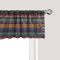 thumbnail image 1 of Ambesonne Striped Window Valance, Retro Aztec Art, 42" x 18", Teal Plum and Orange, 1 of 3