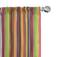 thumbnail image 1 of Ambesonne Stripes Curtains, Barcode Style Lines, Pair of 28"x95", Multicolor, 1 of 5