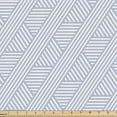 thumbnail image 1 of Ambesonne Stripes Fabric by the Yard Upholstery, Diagonal Lines Pattern, 3 Yards, Bluegrey and Coconut, 1 of 5