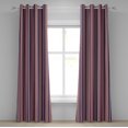 thumbnail image 1 of Ambesonne Stripes Grommet Curtain, Vertical Barcode Lines, 50" x 96", Ruby Navy Blue Grey, 1 of 6