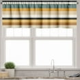 thumbnail image 1 of Ambesonne Stripes Valance Pack of 2, Modern Pastel Summer Lines, 42"X18", Apricot Cadet Blue Beige, 1 of 5