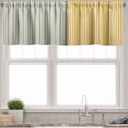 thumbnail image 1 of Ambesonne Stripes Valance Pack of 2, Simple Bohemian Farmhouse, 42"X12", Earth Yellow Pale Teal, 1 of 5