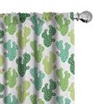 thumbnail image 1 of Ambesonne Succulent Window Curtains, Cactus Spikes, Each 28" W x 63" L, Green Dark Seafoam, 1 of 4