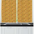 thumbnail image 1 of Ambesonne Succulent Kitchen Curtains, Exotic Floral Cactus Art, 55"x45", Marigold and Multicolor, 1 of 1