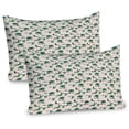 thumbnail image 1 of Ambesonne Succulent Pillow Sham 2 Pack, Exotic Plants Cactus Art, 30"x20", Beige and Jade Green, 1 of 3