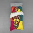 thumbnail image 1 of Ambesonne Sugar Skull Bedding Set 3 Pcs, Colorful Calavera, Twin, Multicolor, 1 of 3