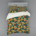 thumbnail image 1 of Ambesonne Sugar Skull Bedding Set 4 Pcs, Diamond Eyes Roses, Queen, Multicolor, 1 of 3