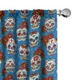 thumbnail image 1 of Ambesonne Sugar Skull Curtains, Mexican Retro Dots, Pair of 28"x95", Multicolor, 1 of 5