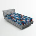 thumbnail image 1 of Ambesonne Sugar Skull Fitted Sheet, Mexican Retro Dots, Twin Size, Multicolor, 1 of 3
