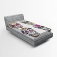 thumbnail image 1 of Ambesonne Sugar Skull Fitted Sheet, Mexican Skulls Set, Twin XL Size, Multicolor, 1 of 2