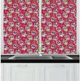 thumbnail image 1 of Ambesonne Sugar Skull Kitchen Curtains, Mexican Holiday, 55"x39", Multicolor, 1 of 2