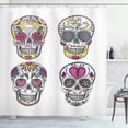 thumbnail image 1 of Ambesonne Sugar Skull Shower Curtain, Mexican Skulls Set, 69"Wx84"L, Multicolor, 1 of 3