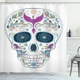thumbnail image 1 of Ambesonne Sugar Skull Shower Curtain, Phoenix Ornament, 69"Wx84"L, Multicolor, 1 of 3