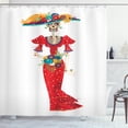 thumbnail image 1 of Ambesonne Sugar Skull Shower Curtain, la Calavera Catrina, 69"Wx75"L, Multicolor, 1 of 3