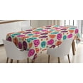 thumbnail image 1 of Ambesonne Sugar Skull Tablecloth Rectangular Table Cover, Hearts Flora, 52"x70", Multicolor, 1 of 4