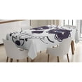 thumbnail image 1 of Ambesonne Sugar Skull Tablecloth Rectangular Table Cover, Make up Girl, 52"x70", Black White and Blue, 1 of 4