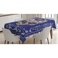 thumbnail image 1 of Ambesonne Sugar Skull Tablecloth Rectangular Table Cover, Scary Floral Gothic, 60"x90", Multicolor, 1 of 4