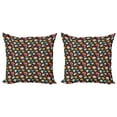 thumbnail image 1 of Ambesonne Sugar Skull Throw Pillow Cover 2 Pack, Cultural Bones Flowers, 18", Multicolor, 1 of 2